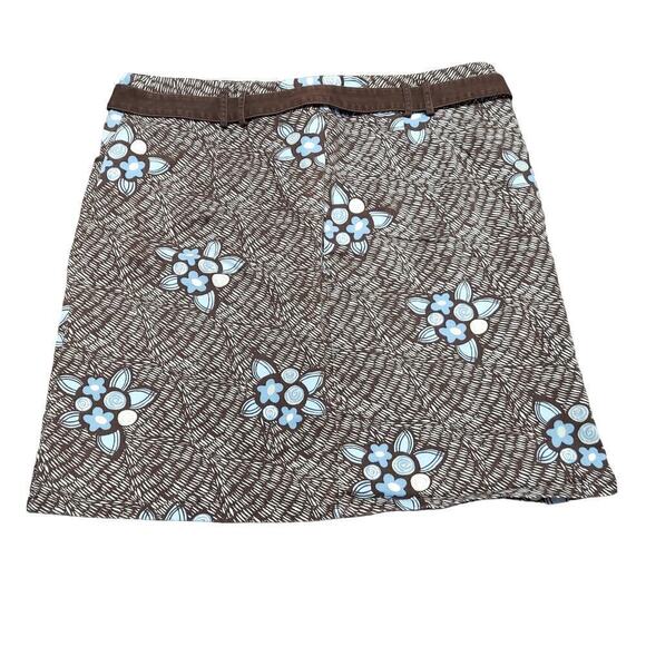 Ann Taylor LOFT Brown Floral Print A-Line Mini Skirt - Picture 2 of 8